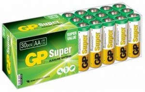 Батарея GP Super Alkaline 15A LR6 AA (30шт)