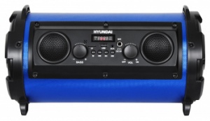 Минисистема Hyundai H-MC200 черный/синий 25Вт FM USB BT SD/MMC