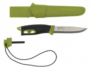 Нож Morakniv Companion Spark (13570) стальной лезв.104мм черный/зеленый