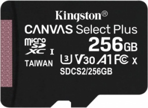 Флеш карта microSDXC 256Gb Kingston SDCS2/256GBSP Canvas Select Plus w/o adapter