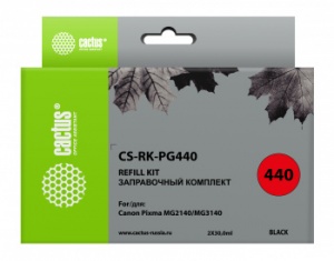 Заправочный набор Cactus CS-RK-PG440 черный 2x60мл для Canon MG2140/MG3140